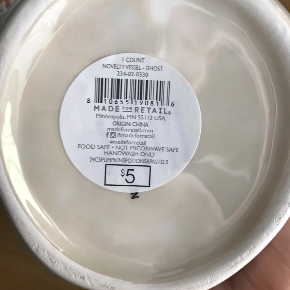 NWT Target Bullseye Halloween Ghost Decorative Bowl